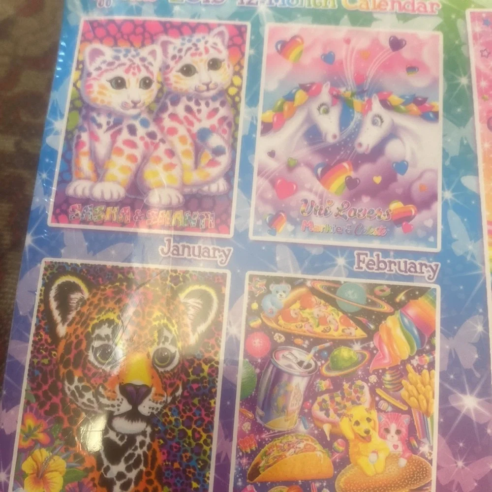 Sealed 2019 lisa Frank calendar